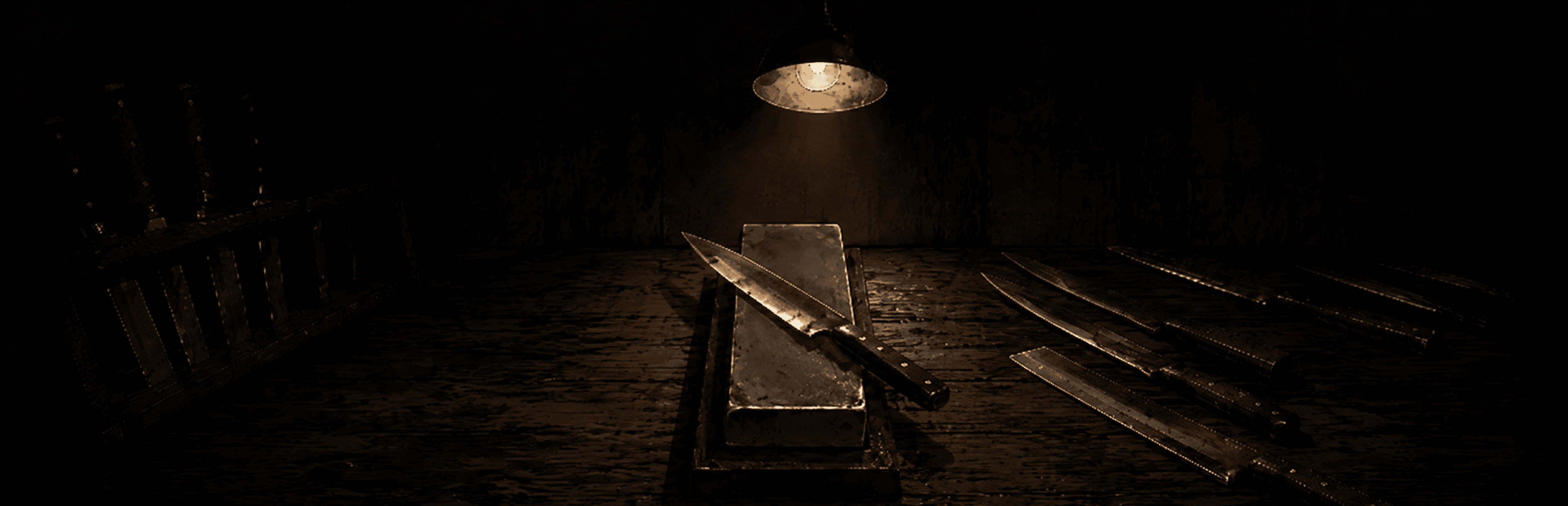 Close Cut -- knife on a whetstone